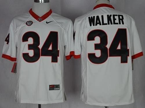 Georgia Bulldogs #34 Herschel Walker White SEC Patch Limited Stitched Jersey by My Store