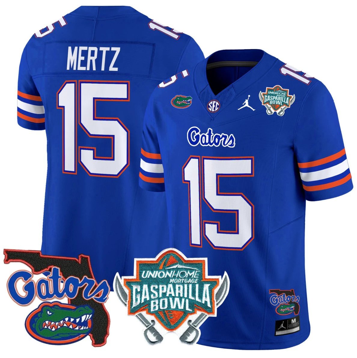 Graham Mertz Jersey #15 Florida Gators 2025 Gasparilla Bowl Patch Royal by My Store