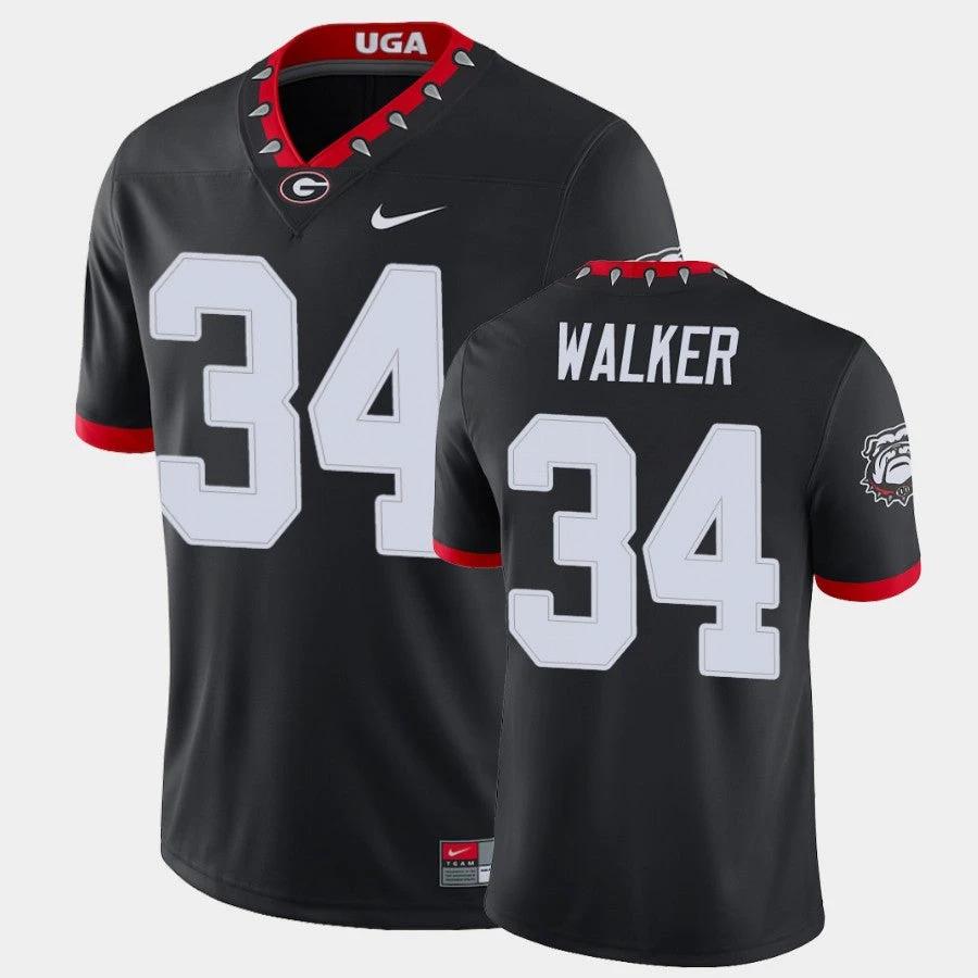 Georgia Bulldogs #34 Herchel Walker Black College Football Alternate Game Jersey by My Store