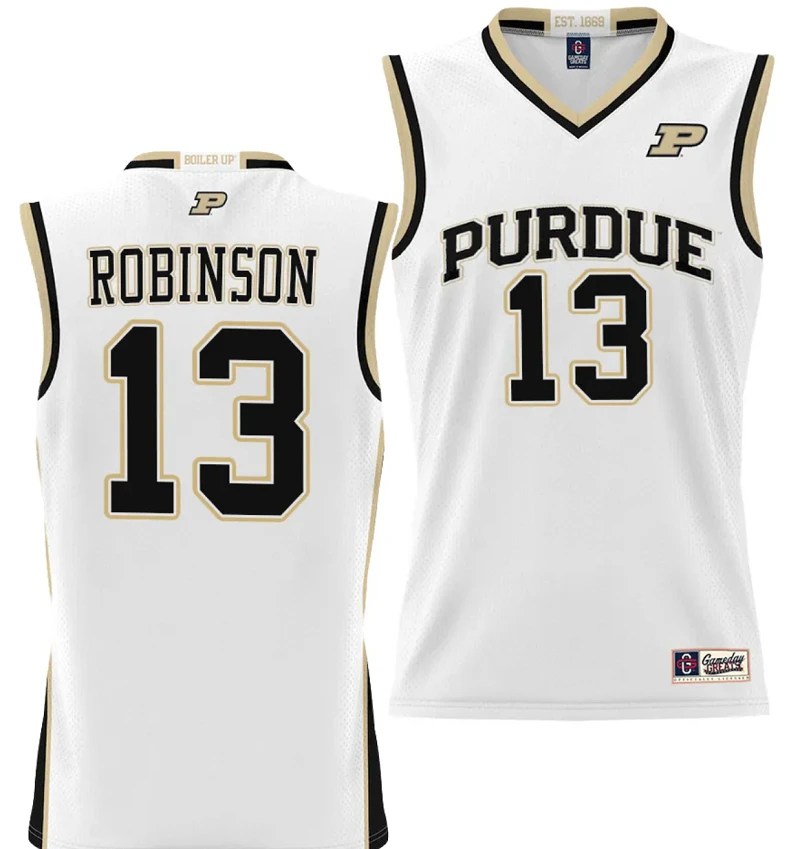 Glenn Robinson Jersey #13 Purdue Boilermakers NIL College Basketball Lightweight White by My store basketball