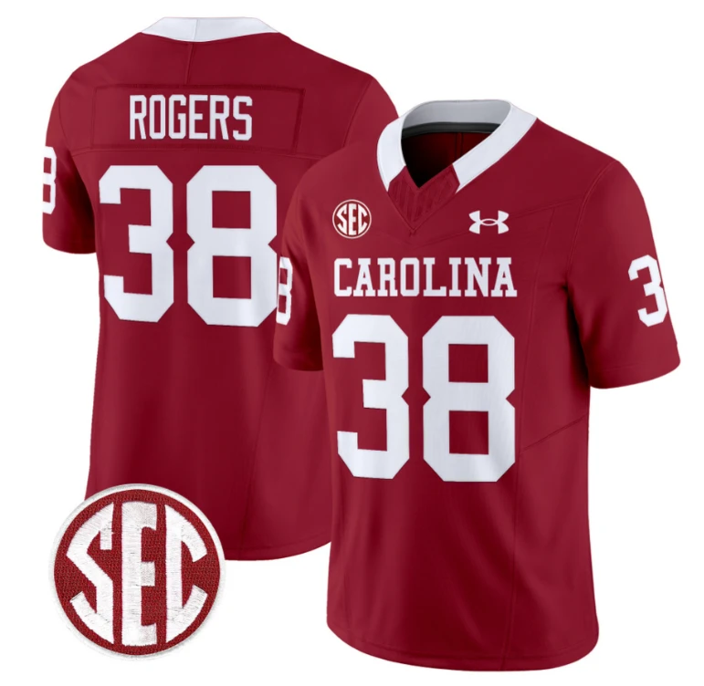 George Rogers Jersey #38 South Carolina Gamecocks Football 1980 Throwback Vapor Limited SEC Patch Garnet by My Store