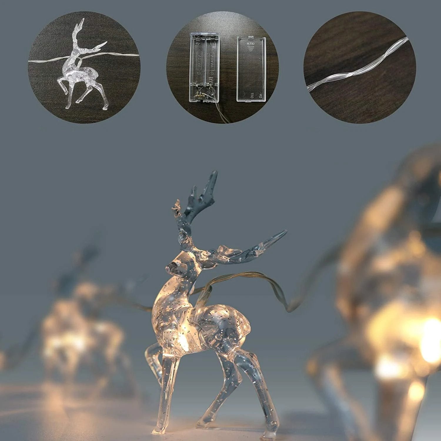 Glowing Reindeer - 1.5M LED Christmas Lights for Reindeer Bowlift by Bowlift