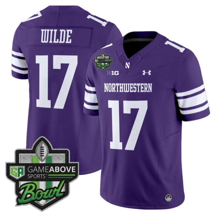 Griffin Wilde Jersey #17 Northwestern Wildcats 2025 GameAbove Sports Bowl by My Store NCAA Football Jerseys
