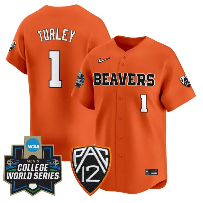 Gavin Turley Jersey #1 Oregon State Beavers 2025 World Series Stitched Orange by My Store