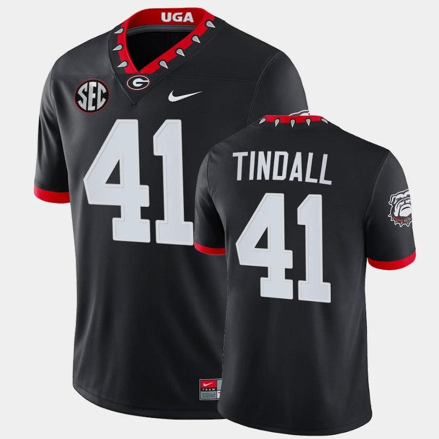 Georgia Bulldogs #41 Channing Tindall Black Mascot 100th Anniversary College Game Jersey by My Store