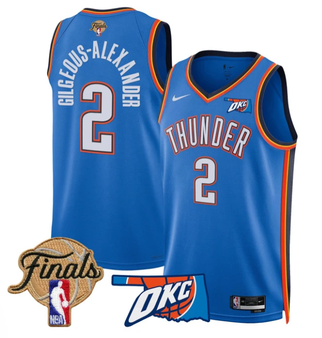 Gilgeous-Alexander Jersey # 2 Oklahoma City Thunder 2025 Finals Swingman Stitched Icon by My store basketball