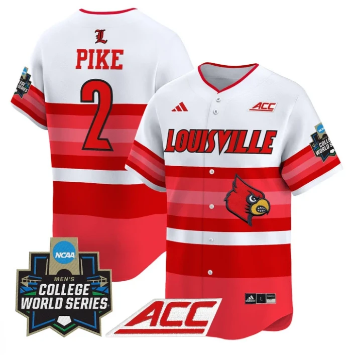 Garret Pike Jersey #2 Louisville Cardinals 2025 World Series Stitched Gradient by My Store