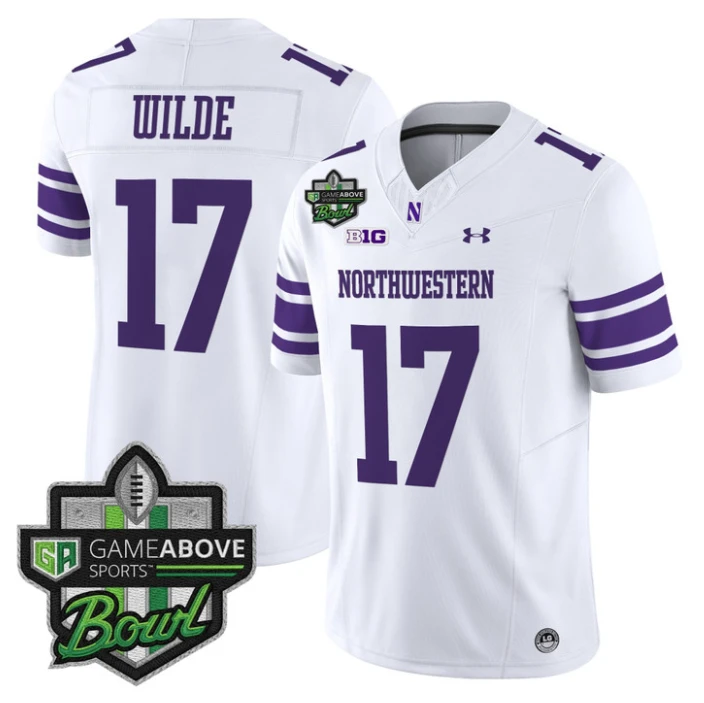 Griffin Wilde Jersey #17 Northwestern Wildcats 2025 GameAbove Sports Bowl by My Store NCAA Football Jerseys