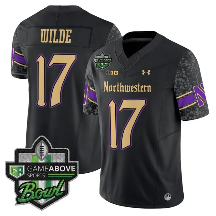 Griffin Wilde Jersey #17 Northwestern Wildcats 2025 GameAbove Sports Bowl by My Store NCAA Football Jerseys