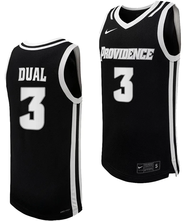 Garwey Dual Jersey #3 Providence Friars Replica College Basketball Black Uniform by My store basketball