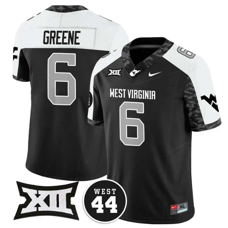 Garrett Greene Jersey #6 West Virginia Mountaineers 2024 Vapor Limited Football Honor Jerry West Stitched Alternate by My Store