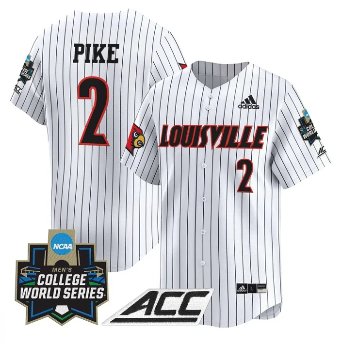 Garret Pike Jersey #2 Louisville Cardinals 2025 World Series Stitched Stripe by My Store