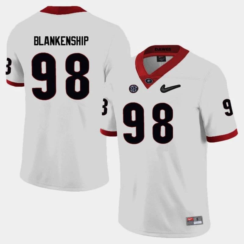 Georgia Bulldogs #98 Rodrigo Blankenship College Football Jersey Limited White by My Store