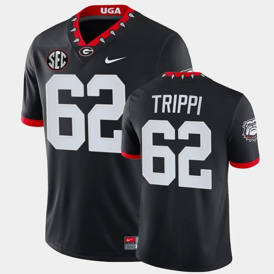 Georgia Bulldogs #62 Charley Trippi Black Mascot 100th Anniversary Alumni Jersey by My Store