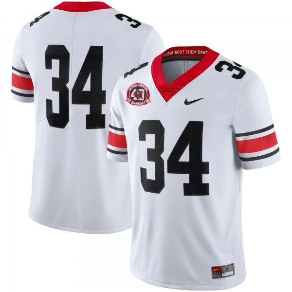 Georgia Bulldogs #34 Herschel Walker 1980 National Champions 40th Anniversary NCAA Jersey White by My Store