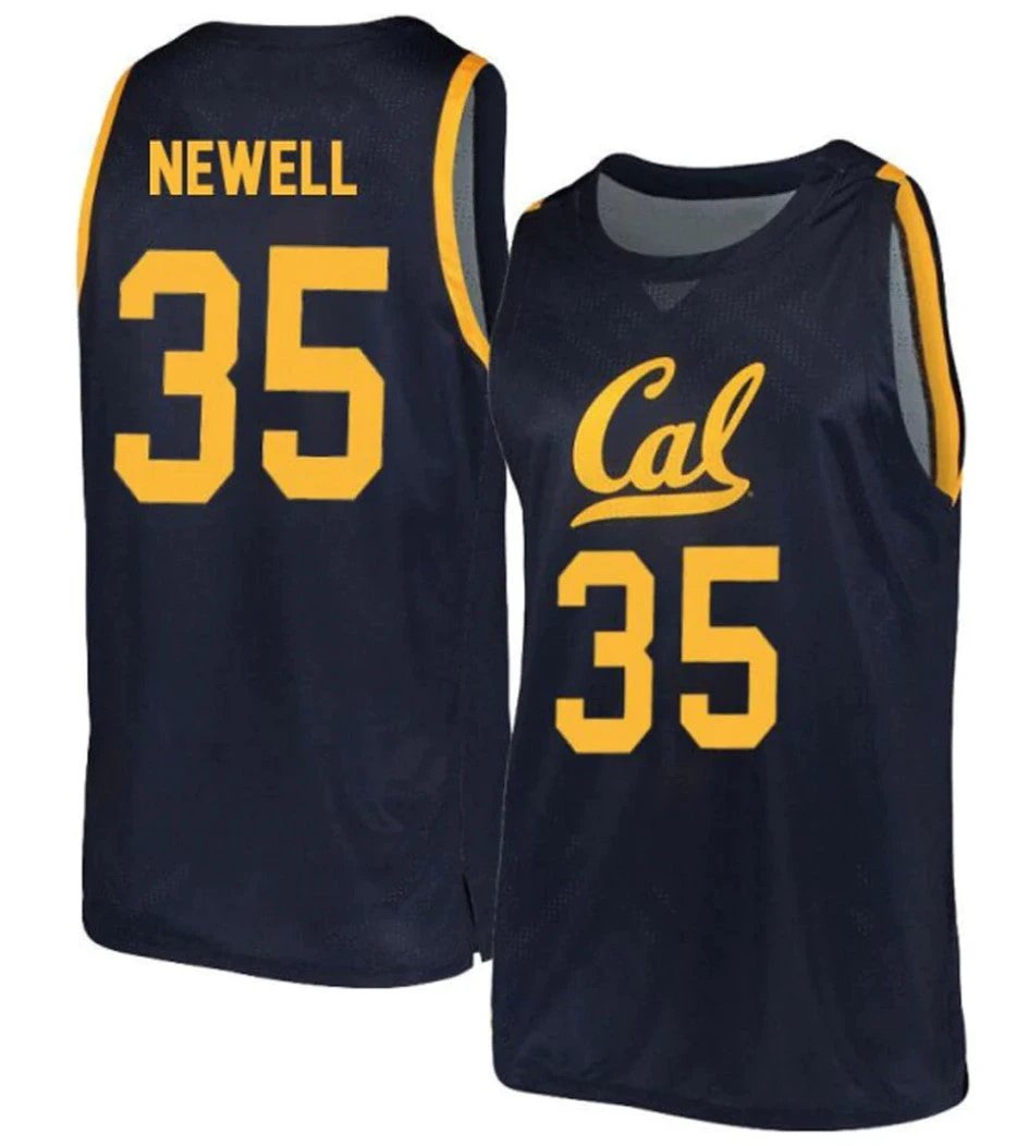 Grant Newell Jersey California Golden Bears College Basketball Navy #35 by My store basketball