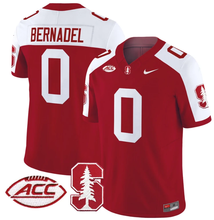 Gaethan Bernadel Jersey #0 Stanford Cardinal Vapor Limited College Football Stitched Crimson Alternate by My Store