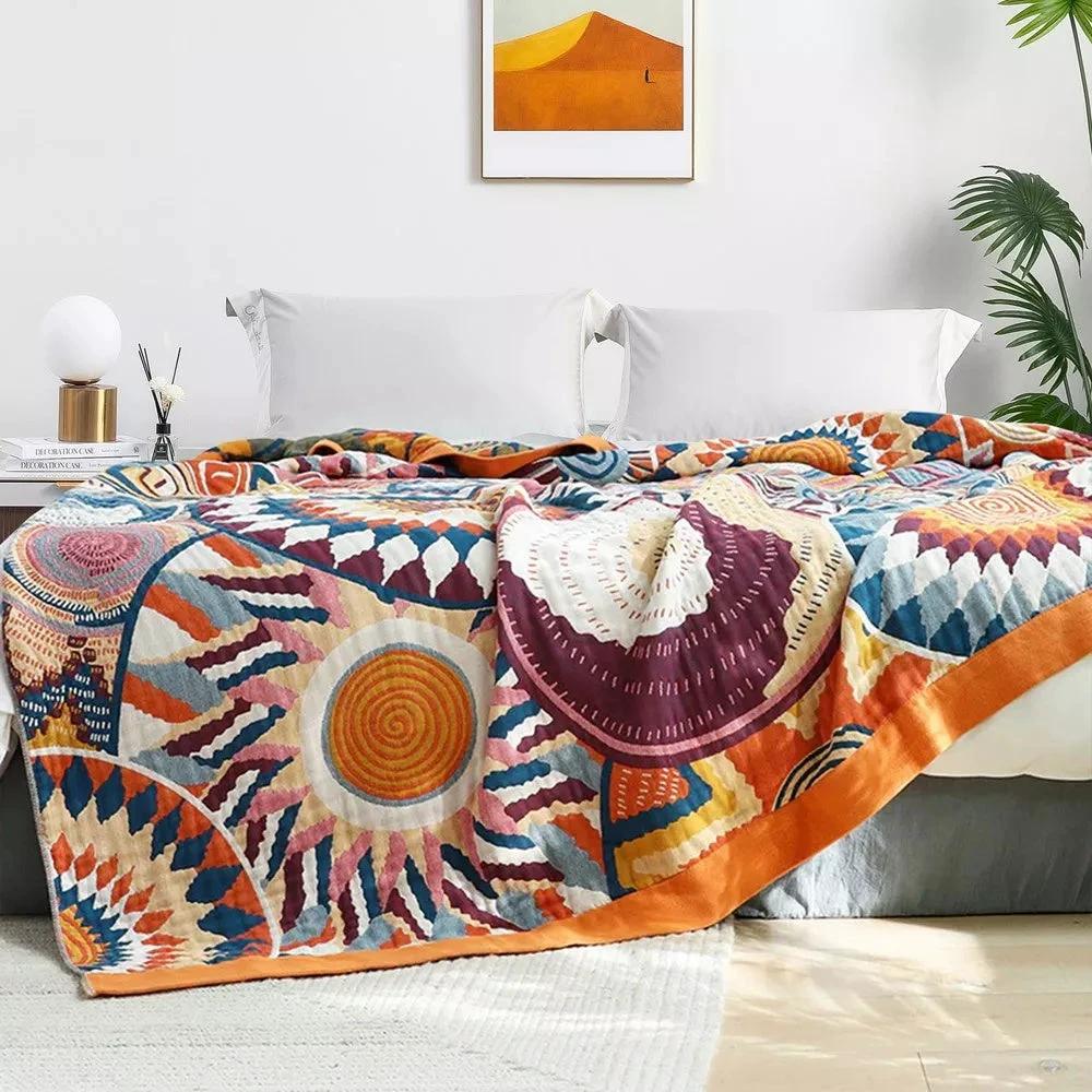 Sunburst Cotton Blanket by Casa & Beyond