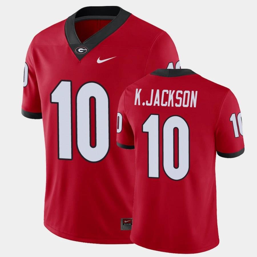 Georgia Bulldogs #10 Kearis Jackson Red College Football Alumni Player Jersey by My Store