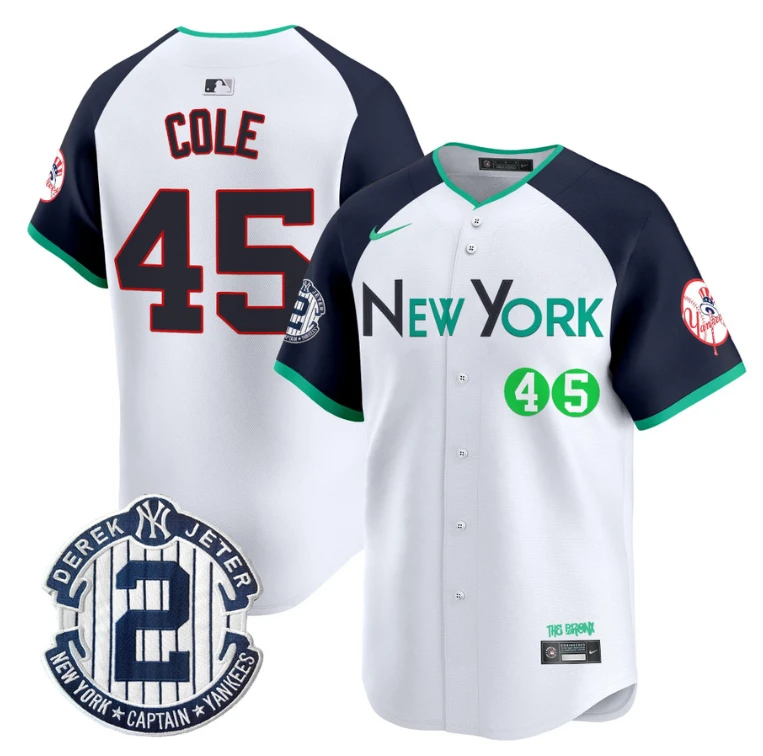 Gerrit Cole Jersey #45 New York Yankees City Connect Vapor Premier Limited Stitched Alternate by My Store