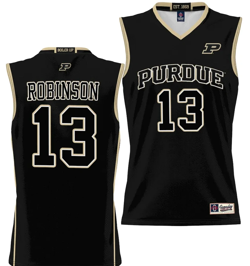 Glenn Robinson Jersey #13 Purdue Boilermakers NIL College Basketball Lightweight Black by My store basketball