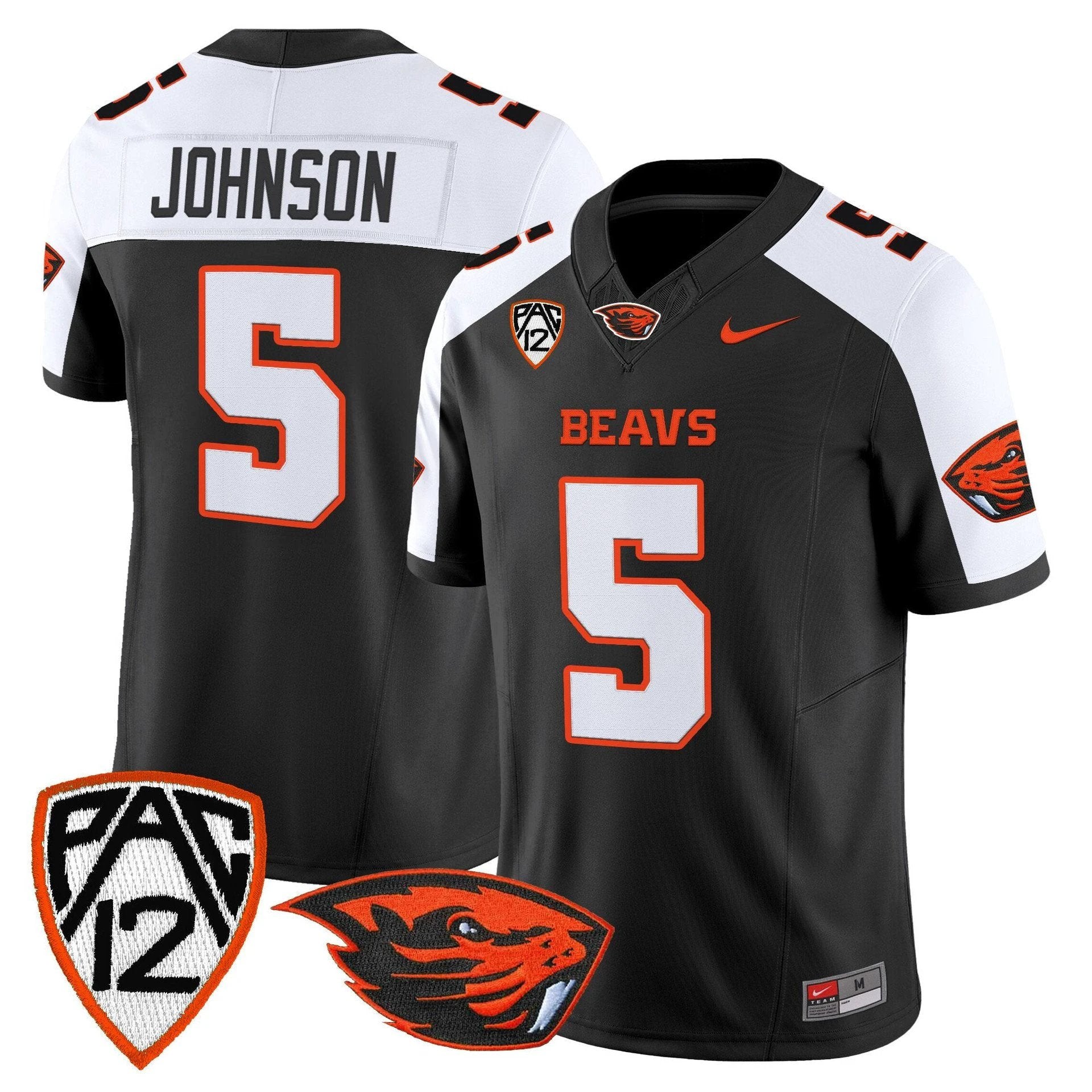 Gabarri Johnson Jersey #5 Oregon State Beavers 2025 Limited Stitched by My Store NCAA Football Jerseys