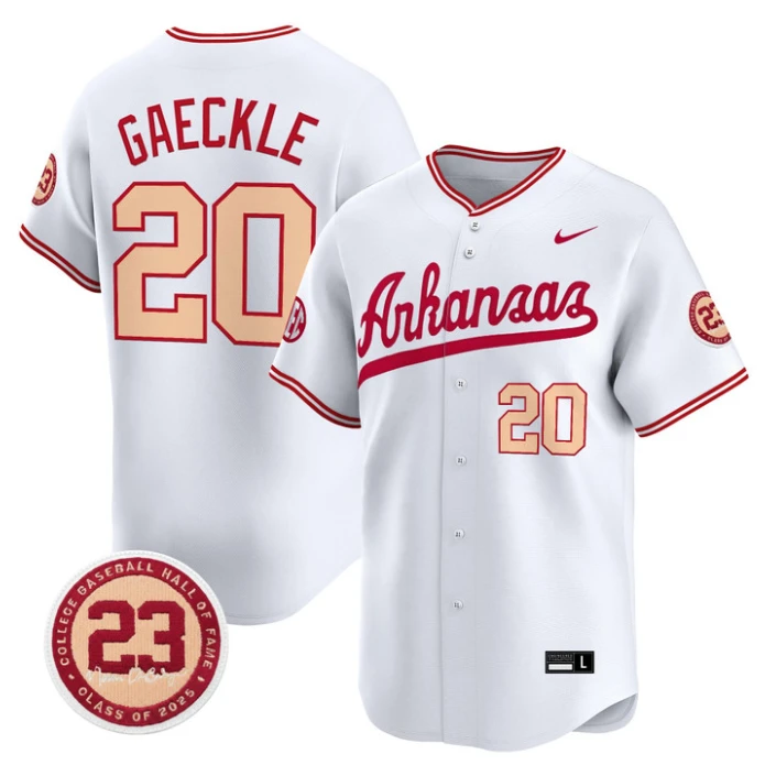 Gabe Gaeckle Jersey #20 Arkansas Razorbacks Norm DeBriyn Night Edition Stitched by My Store