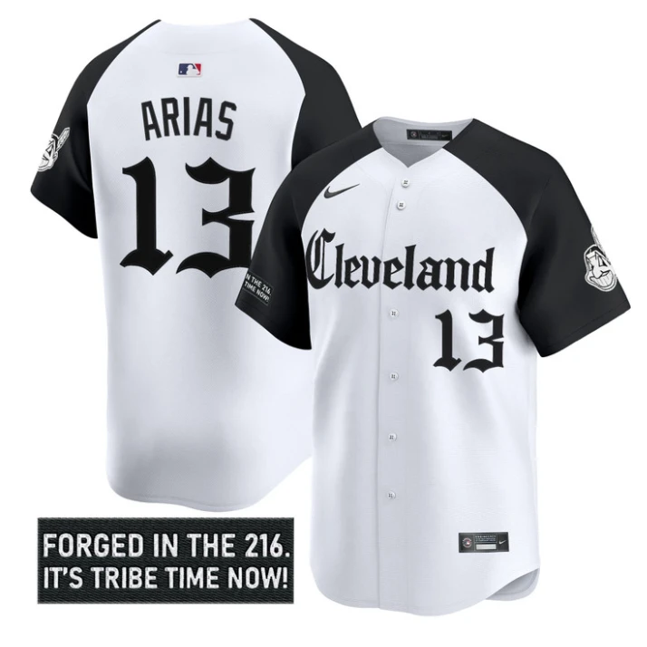 Gabriel Arias Jersey #13 Cleveland Indians Gothic Iron Edition Stitched by My Store