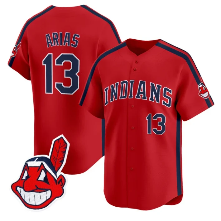 Gabriel Arias Jersey #13 Cleveland Indians Ricky Wild Thing Vaughn Stitched Red by My Store