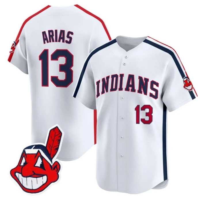 Gabriel Arias Jersey #13 Cleveland Indians Ricky Wild Thing Vaughn White by My Store