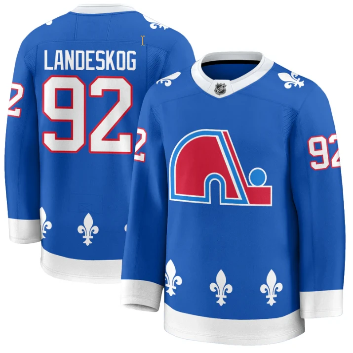 Gabriel Landeskog Jersey #92 Colorado Honour Quebec Nordiques Stitched by Hockey David