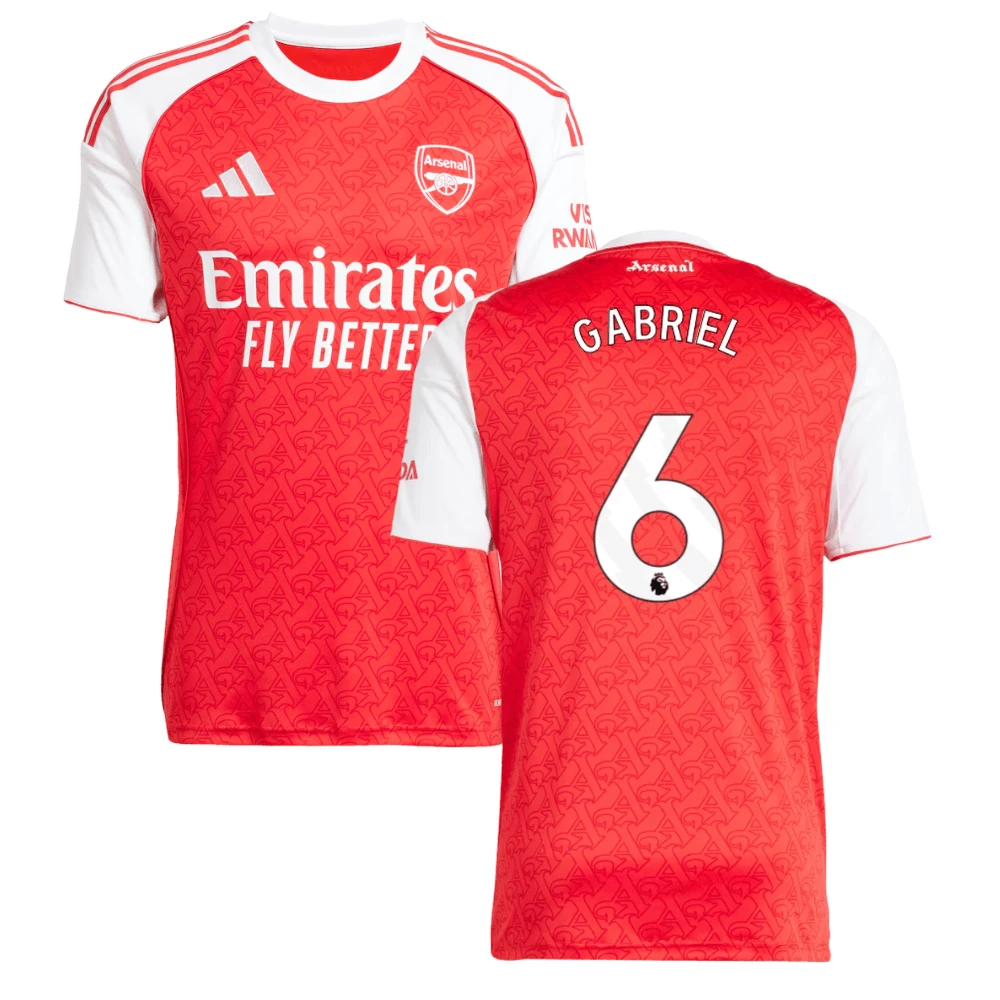 Gabriel Magalhaes #6 Arsenal 2025-26 Home Jersey – Red by Soccer Jersey