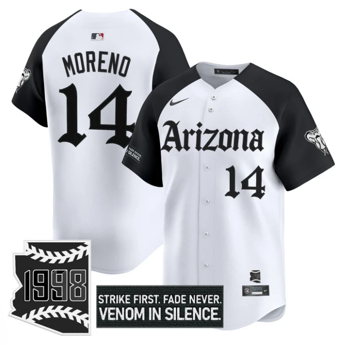 Gabriel Moreno Jersey #14 Arizona Diamondbacks Gothic Desert Fang Edition by My Store