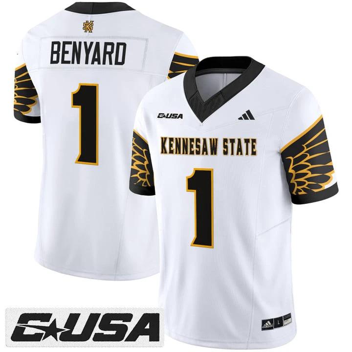Gabriel Benyard Jersey #1 Kennesaw State Owls 2025 Vapor Stitched by My Store NCAA Football Jerseys