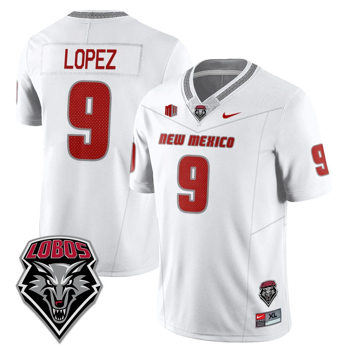 Gabriel Lopez Jersey #9 UNM Lobo Football 2025 Stitched by My Store NCAA Football Jerseys