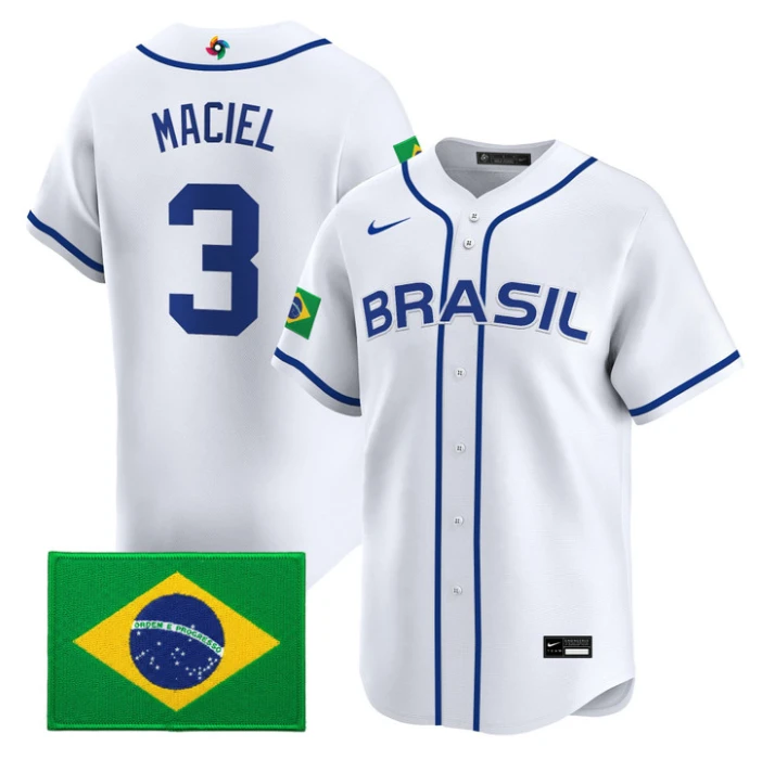 Gabriel Maciel Jersey #3 Team Brazil 2026 World Baseball Stitched by My Store