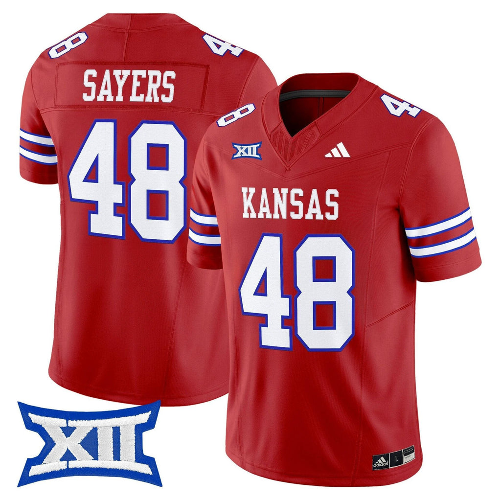 Gale Sayers Jersey #48 Kansas Jayhawks 2025 Vapor Limited Stitched Red by My Store NCAA Football Jerseys