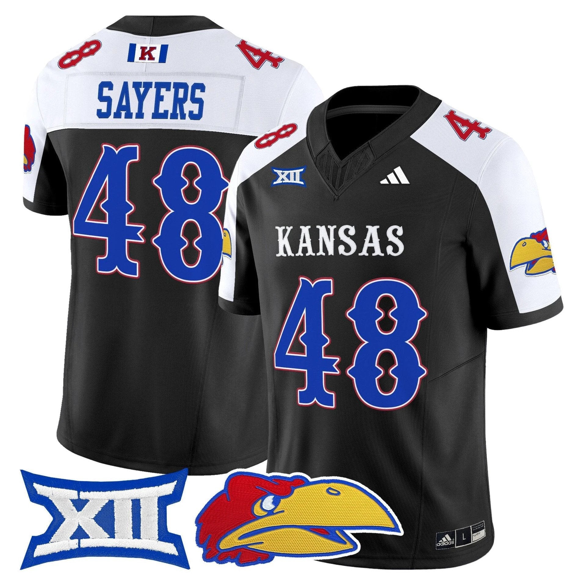 Gale Sayers Jersey #48 Kansas Jayhawks 2025 Vapor Limited Stitched Black Alter by My Store NCAA Football Jerseys
