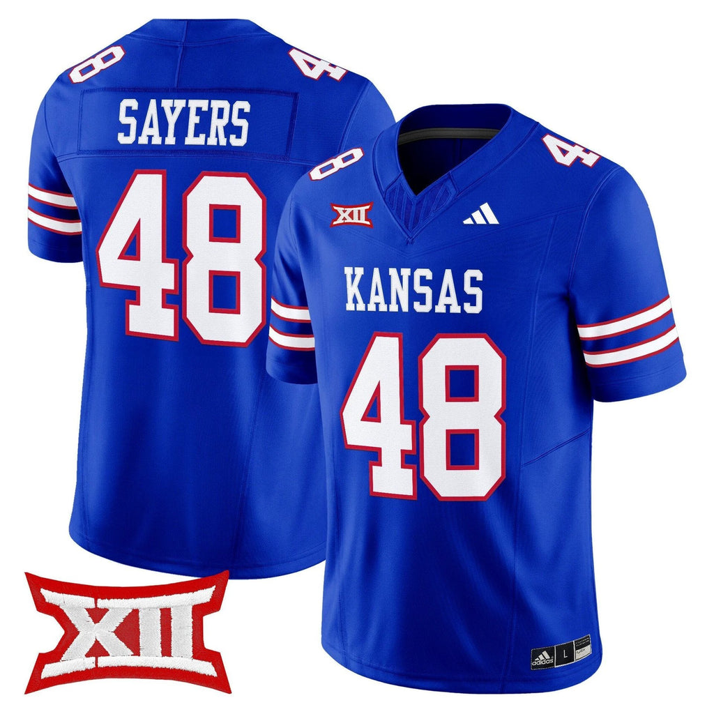Gale Sayers Jersey #48 Kansas Jayhawks 2025 Vapor Limited Stitched Royal by My Store NCAA Football Jerseys