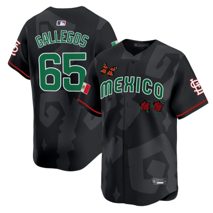 Gallegos Jersey #65 Mexican Heritage 2025 Sentrock Vapor Limited Stitched Black by My Store