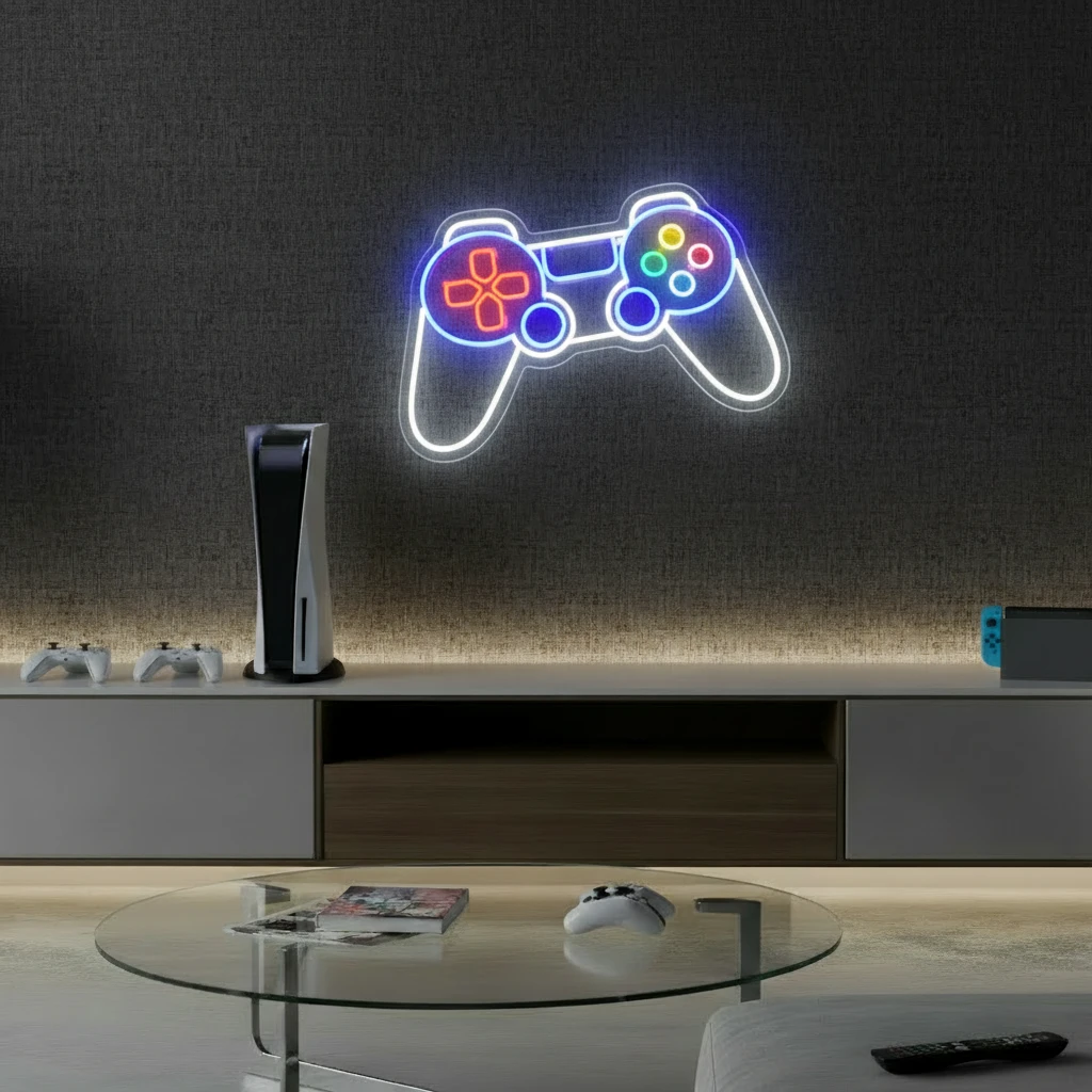 Game Controller Neon Sign Gaming Room Decor Sign by Neonchics