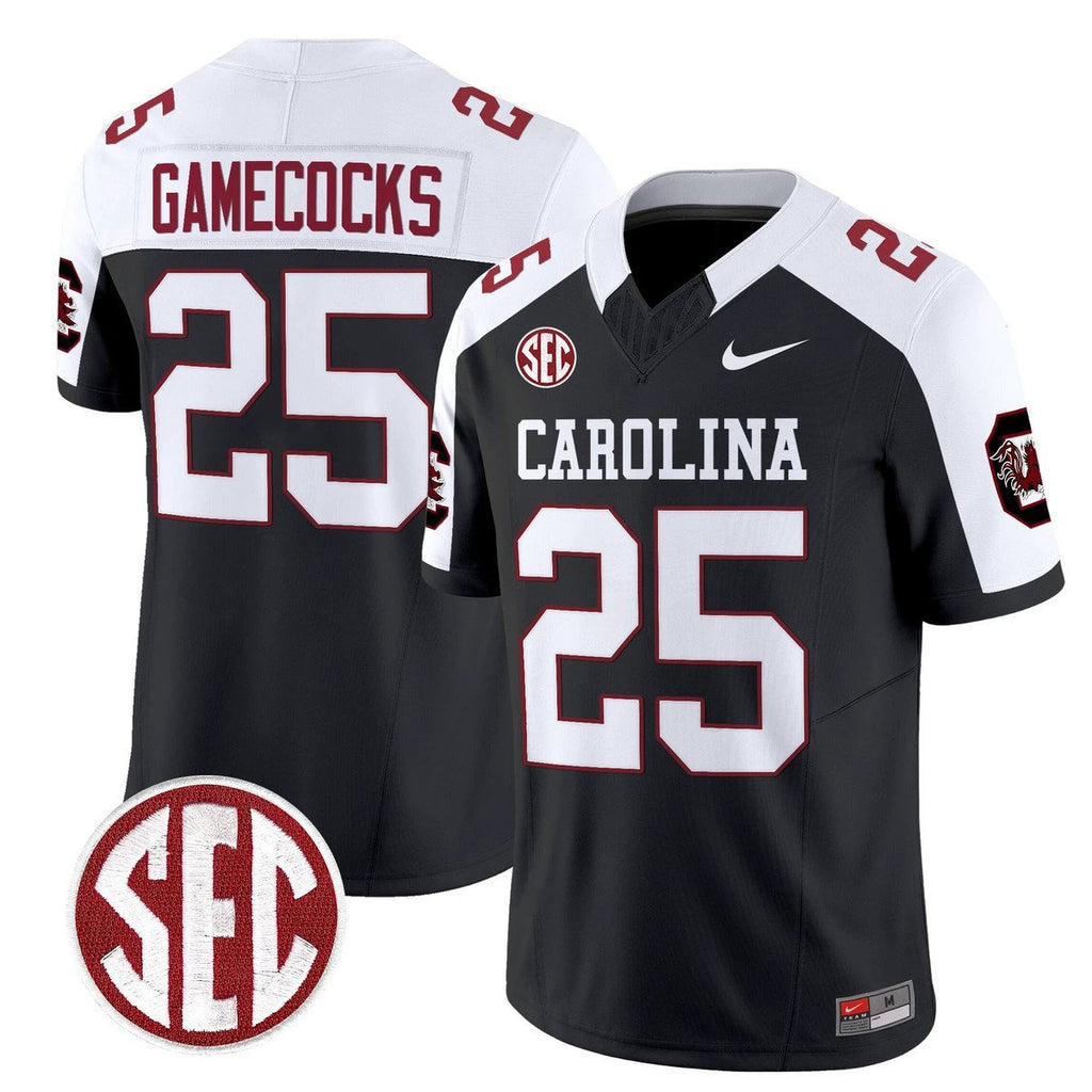 Gamecocks Jersey #25 Carolina 1980 Throwback Rebrand 2026 Stitched Black Alter by My Store NCAA Football Jerseys