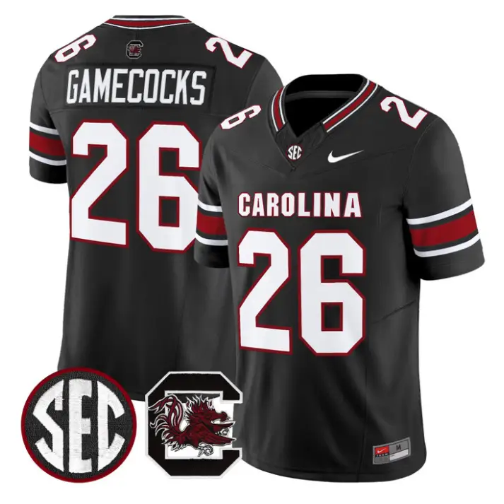 Gamecocks Jersey #26 South Carolina Gamecocks 2026 Stitched by My Store NCAA Football Jerseys