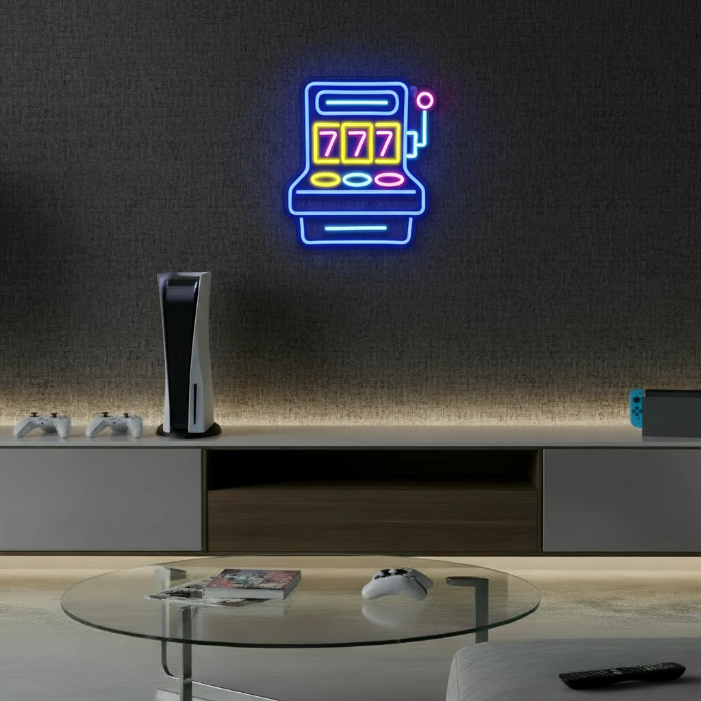 Games Console Blues Neon Sign for Gaming Room Decor by Neonchics