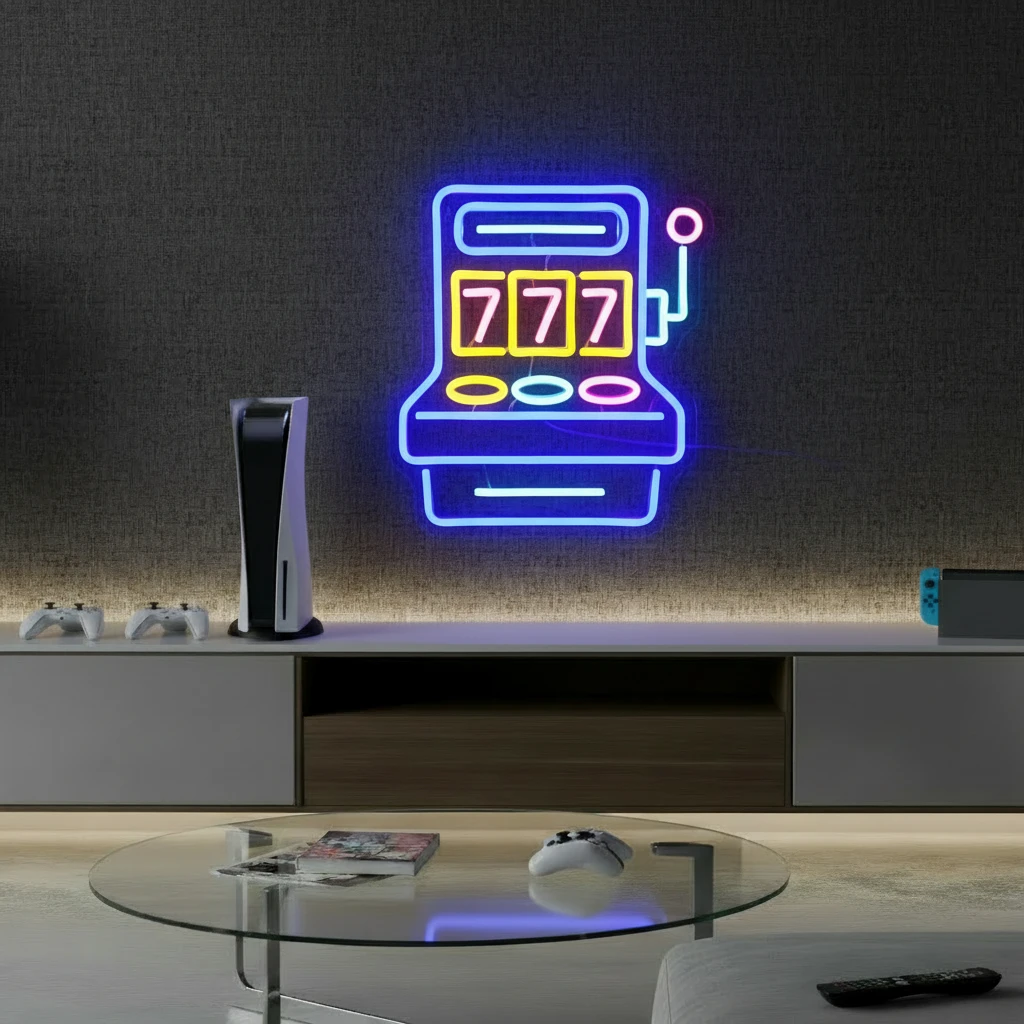 Games Console Blues Neon Sign for Gaming Room Decor by Neonchics