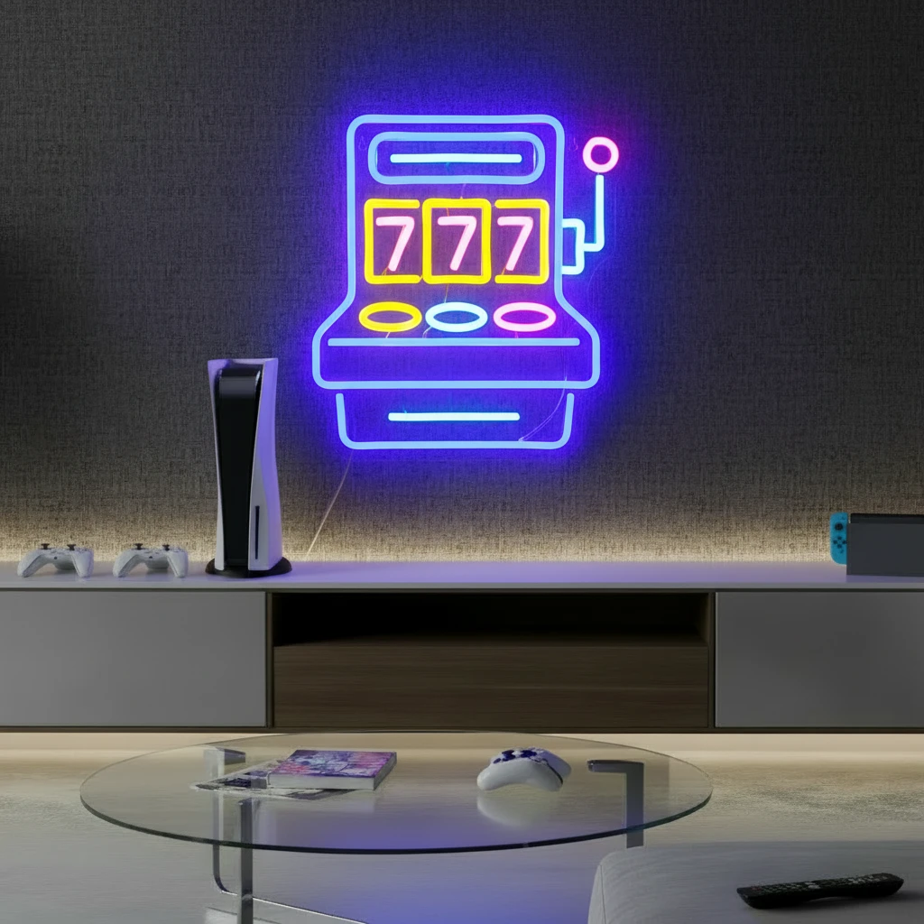 Games Console Blues Neon Sign for Gaming Room Decor by Neonchics