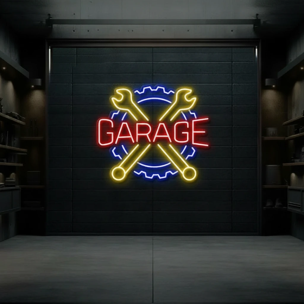 Garage Led Neon Sign for Man Cave Decor Space Decor Light by Neonchics