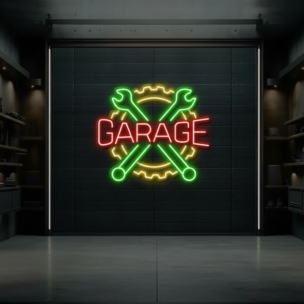 Garage Led Neon Sign for Man Cave Decor Space Decor Light by Neonchics