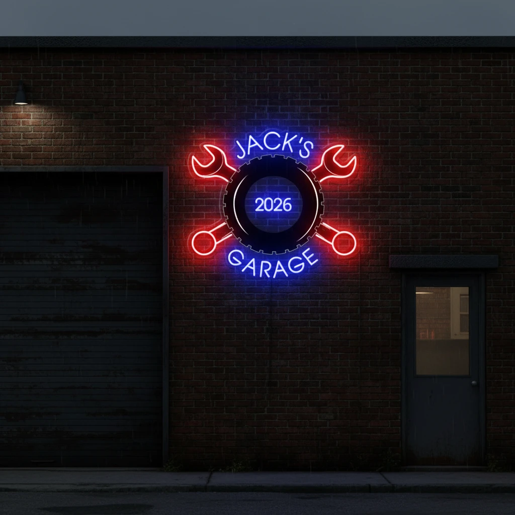 Garage Neon Sign for Men Garage Decor Sign Light by Neonchics