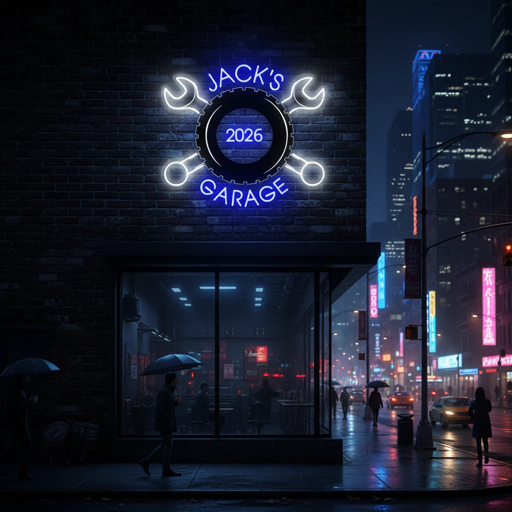 Garage Neon Sign for Men Garage Decor Sign Light by Neonchics
